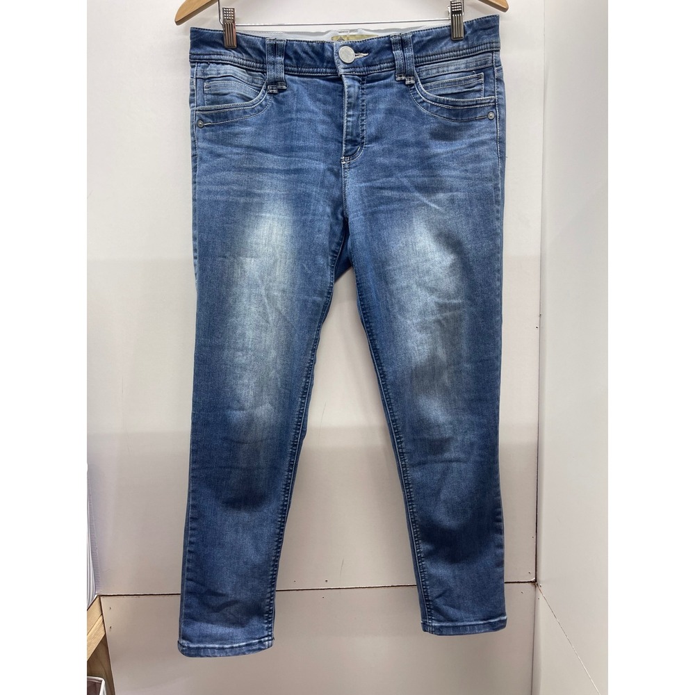 Democracy Ab Solution Slim Leg Jeans Medium Wash Blue Denim Size 10
